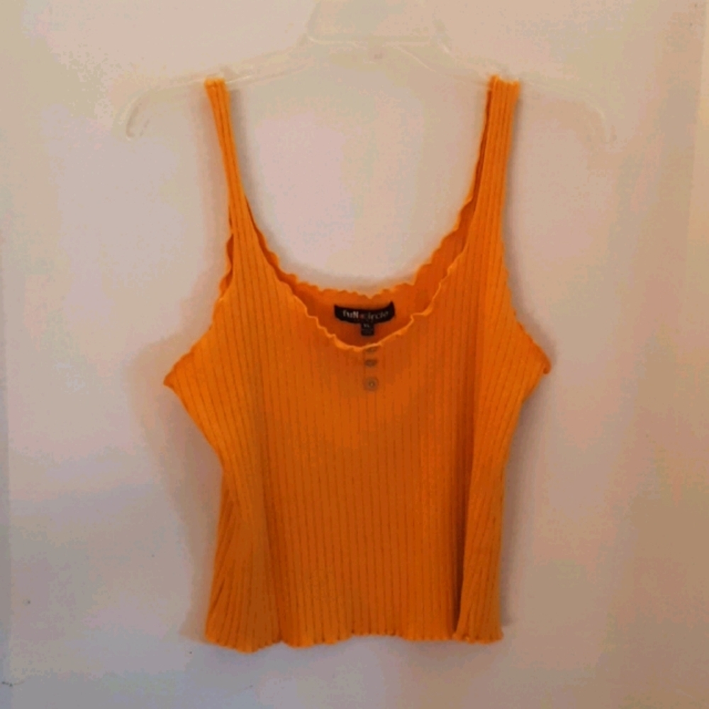 Full Circle Knit Tank Mustard XL